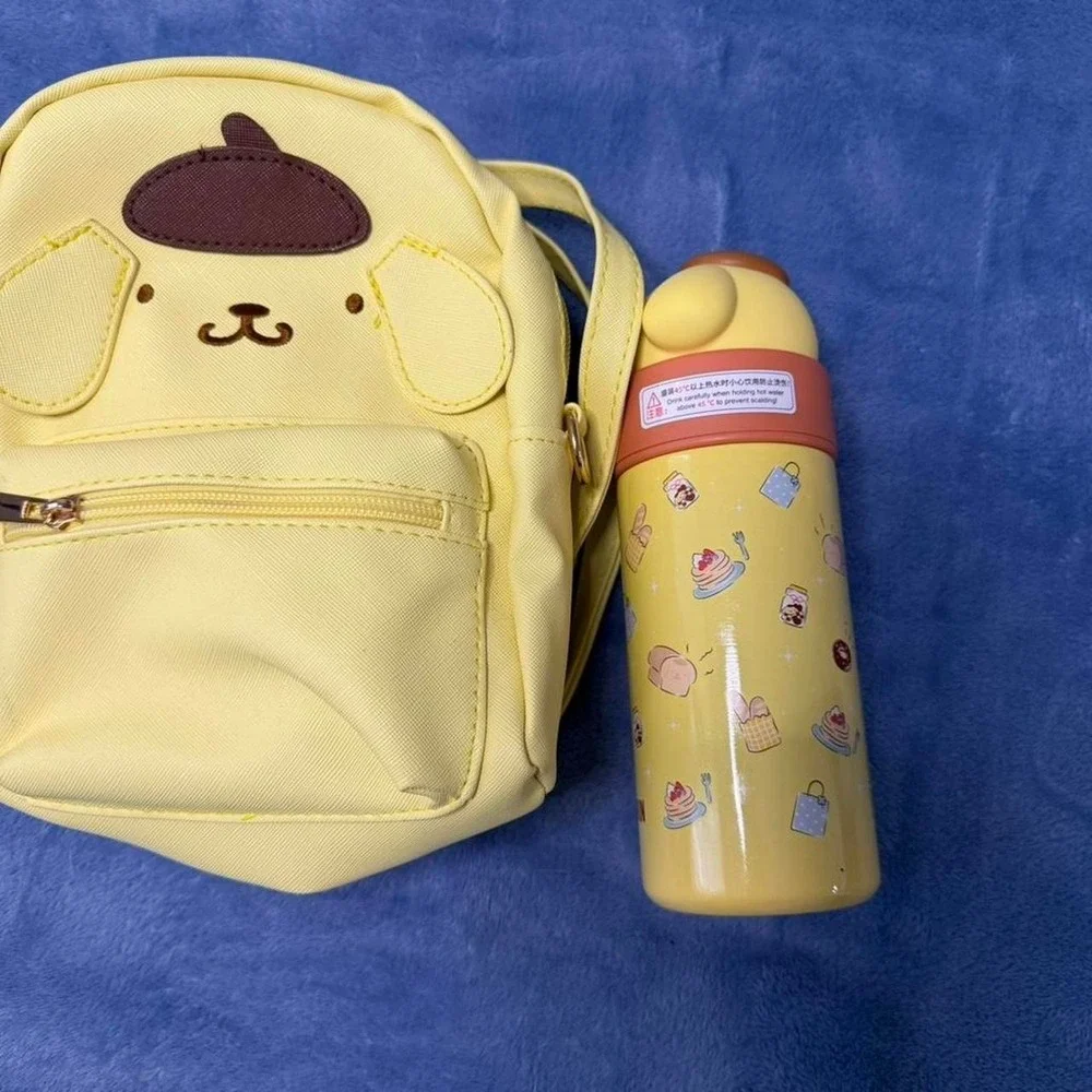 Pompompurin yellow mini bag‎ and water bottle set both new